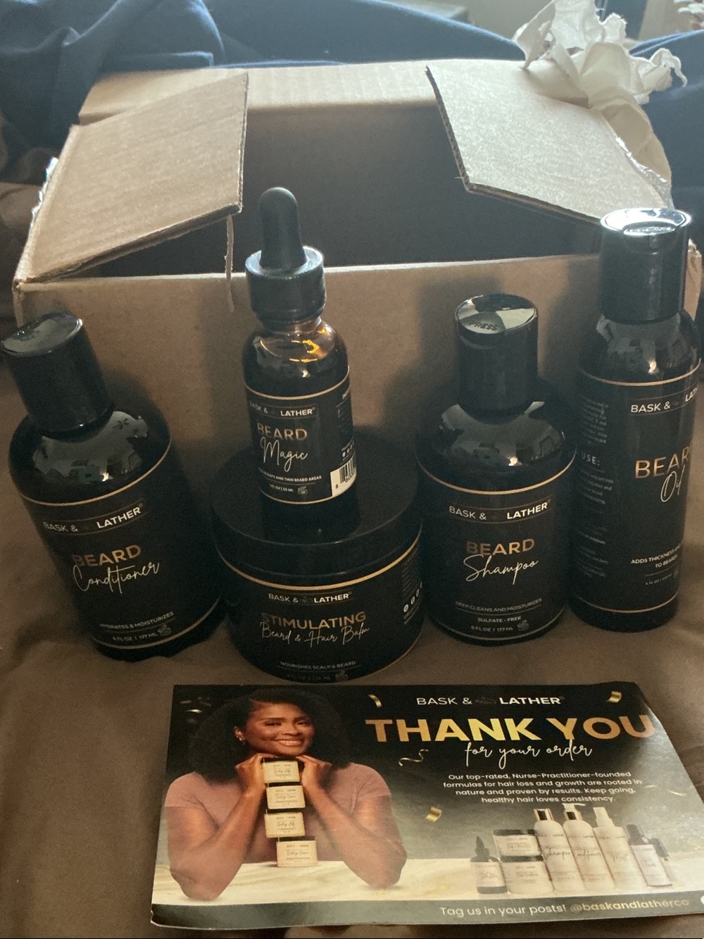 Black Beard & Body Moisturizing Oil Set